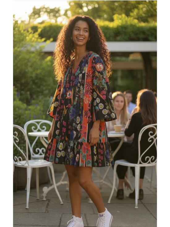 Cynthia Rowley Dresses & Skirts - Cynthia Rowley Pleated Button Up Flutter Sleeve Dress Multi Size Medium Long